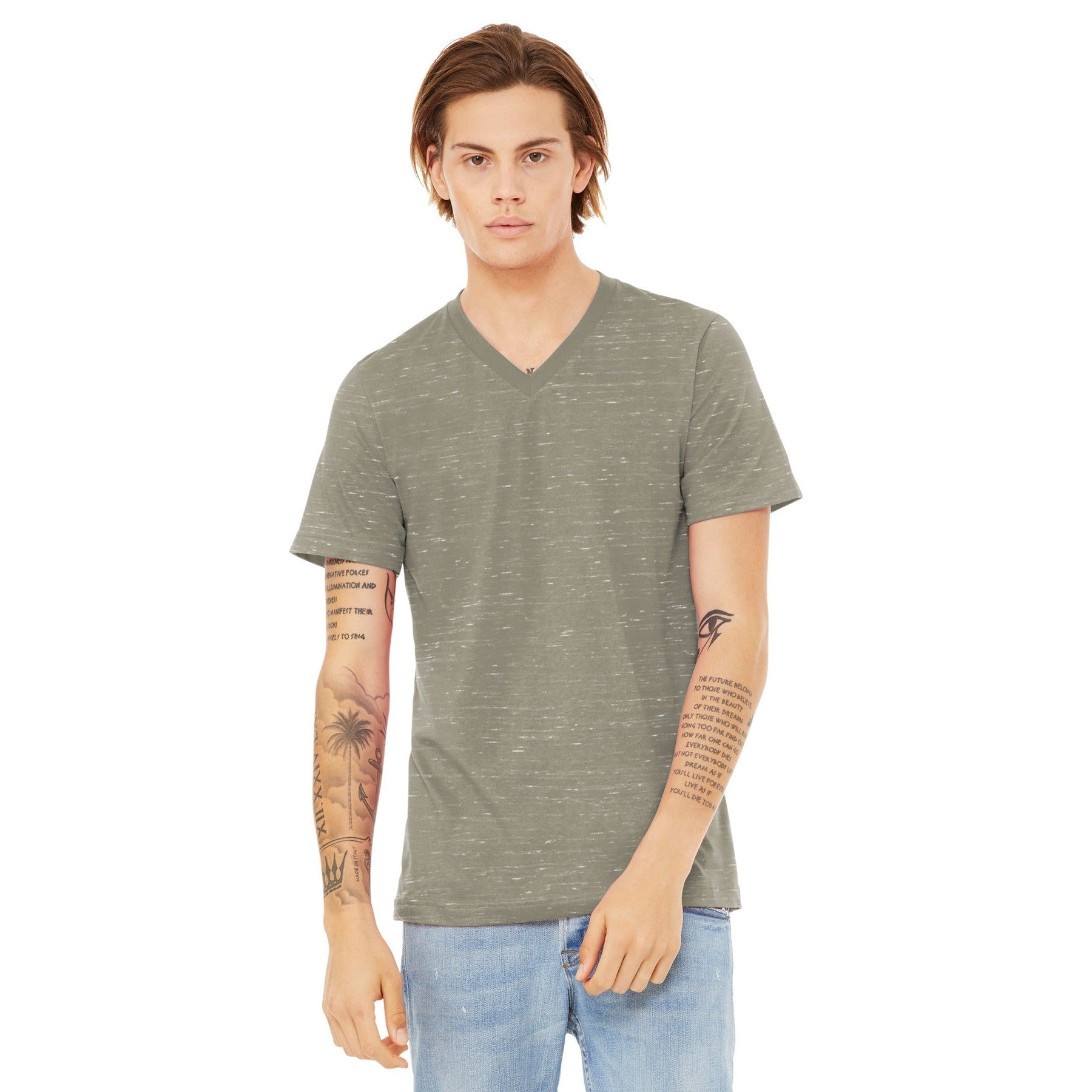 Bella + Canvas-BELLA+CANVAS® Unisex Textured Jersey V-Neck Tee BC3655-MedTech-5